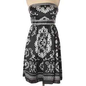 White House Black Market Strapless SILK Dress